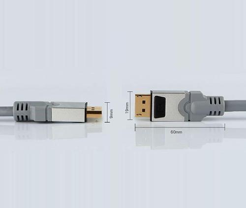 DisplayPort Cable 1.2, Zinc Alloy Mesh Shielded