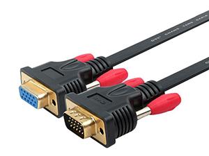 15-Pin VGA Cable, Flat Extension Cable